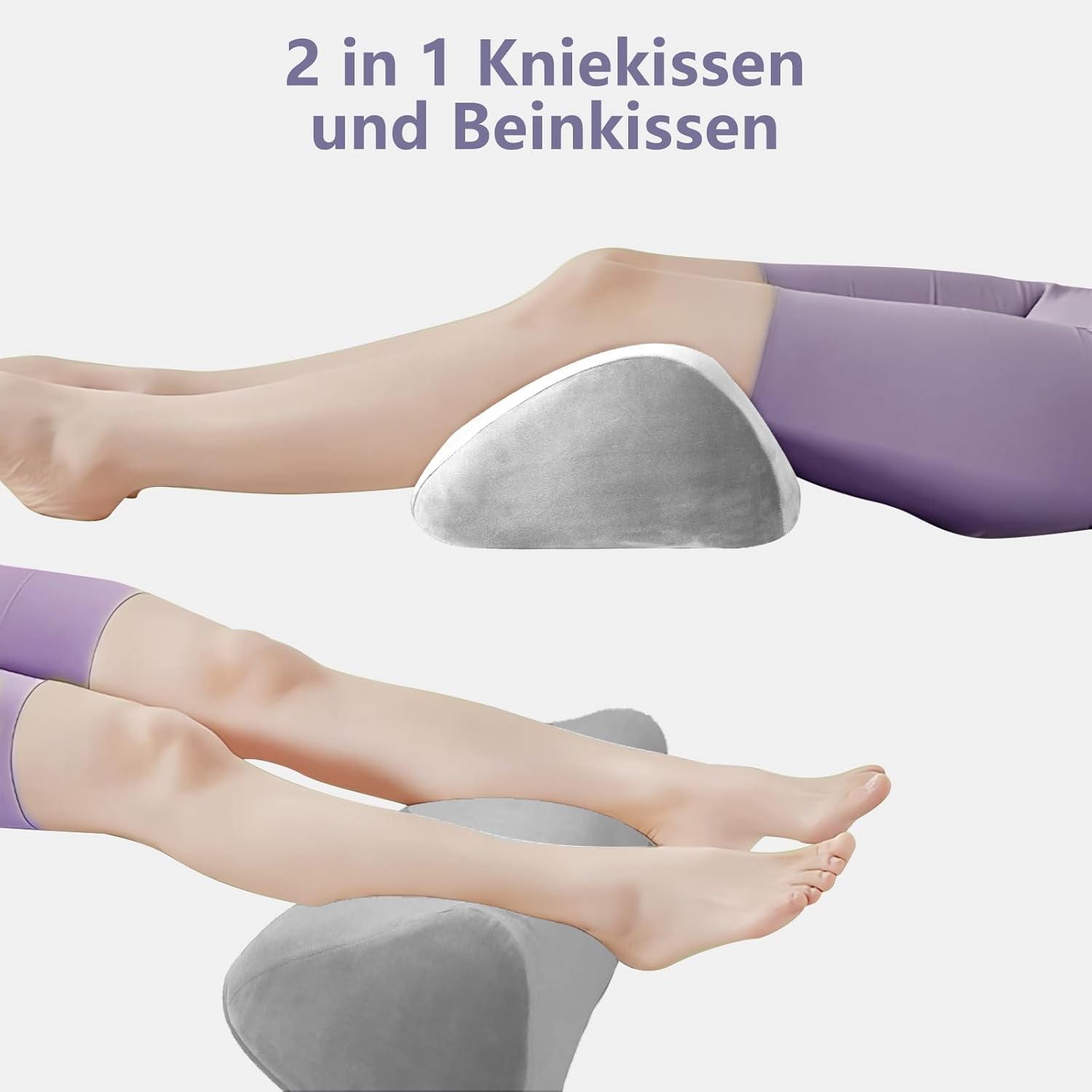Thumbnail 1 de SeiriHelper Ergonomie-Kniekissen für Schlafen (Memory-Schaum, Hellgrau) 50 × 30 × 14,5 cm