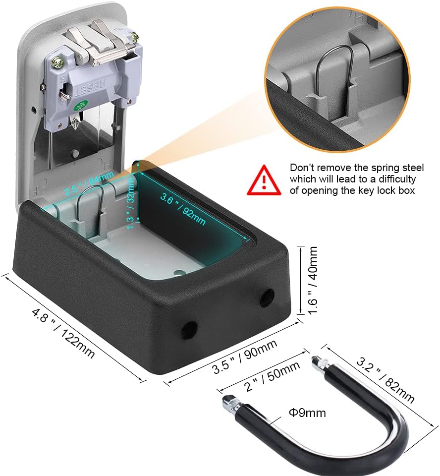Thumbnail 1 de GRIFEMA GA1004: Cassetta di Sicurezza per Chiavi, cassaforte portatile con gancio e combinazione a 4 cifre