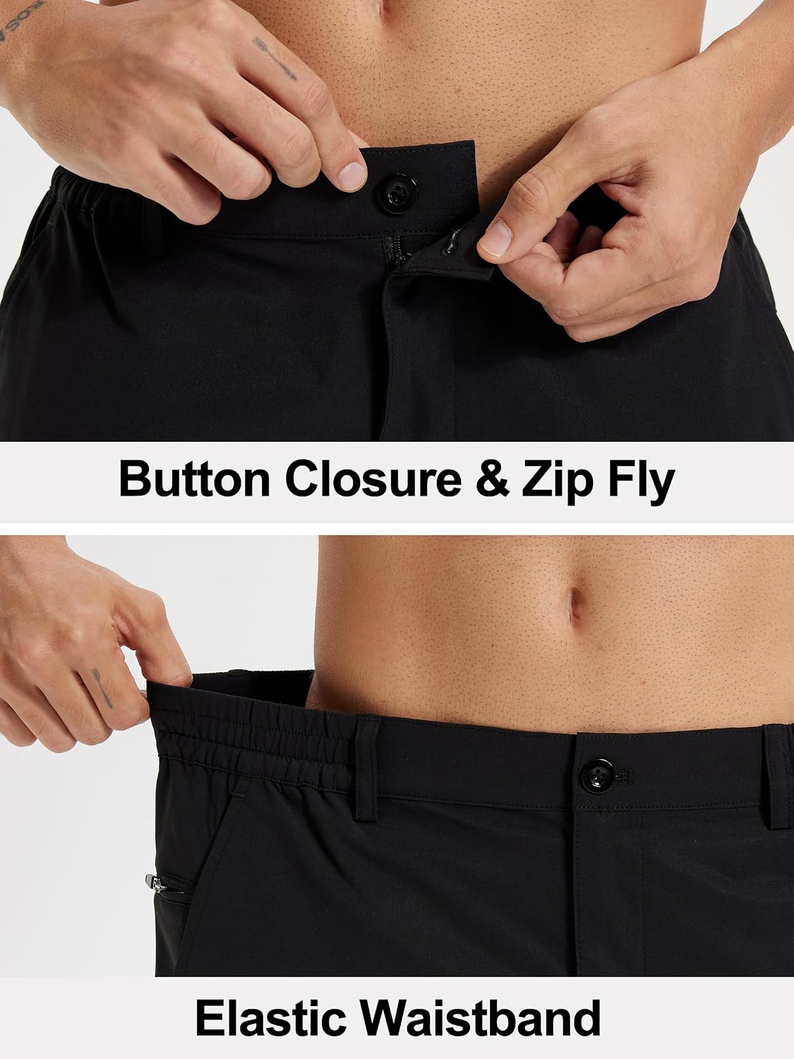 Thumbnail 4 de yuyangdpb Men's Golf Shorts 9" (23cm) – Quick-Dry Lightweight Chino Shorts with 3 Pockets