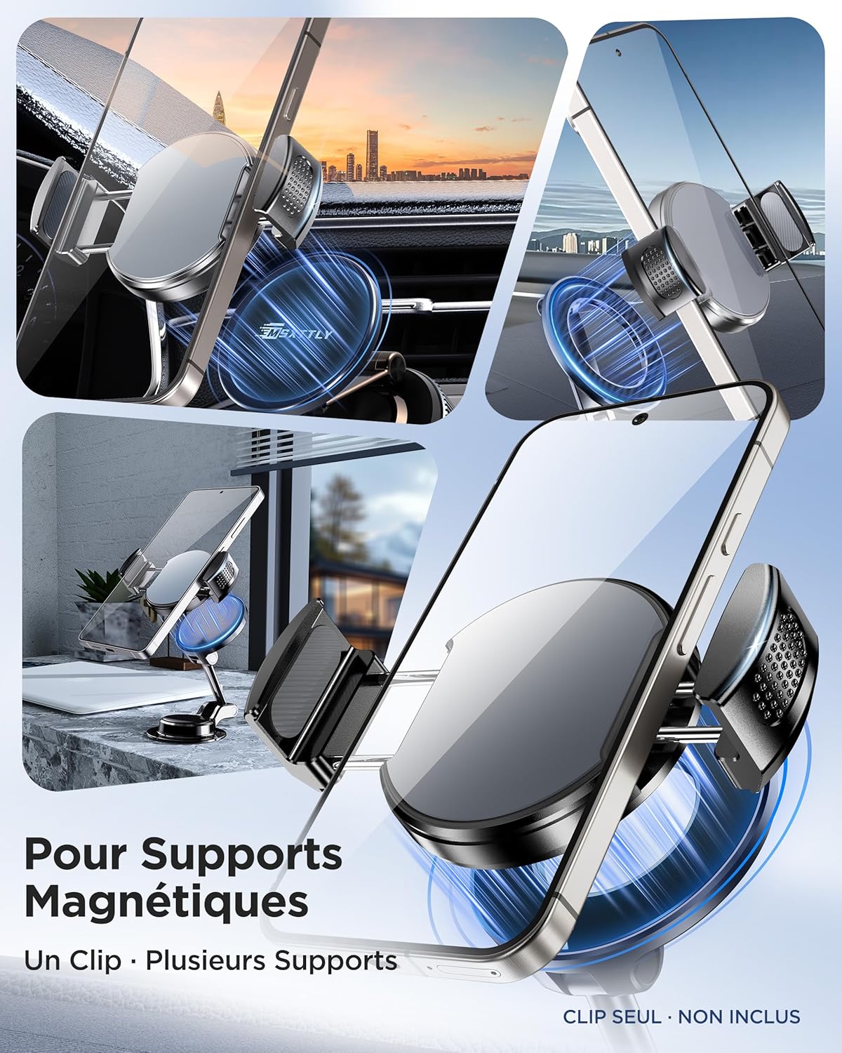 Thumbnail 2 de Clip pour téléphone de voiture MSXTTLY (VMag-GC 2026) magnétique, sans anneau, compatible iPhone/Android — support non inclus