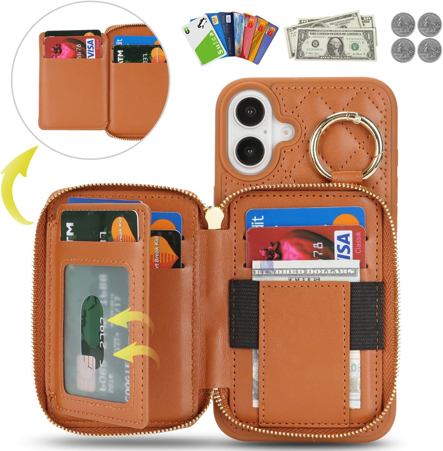 Detalle 2 de Cavor Wallet Phone Case for iPhone 16 Plus