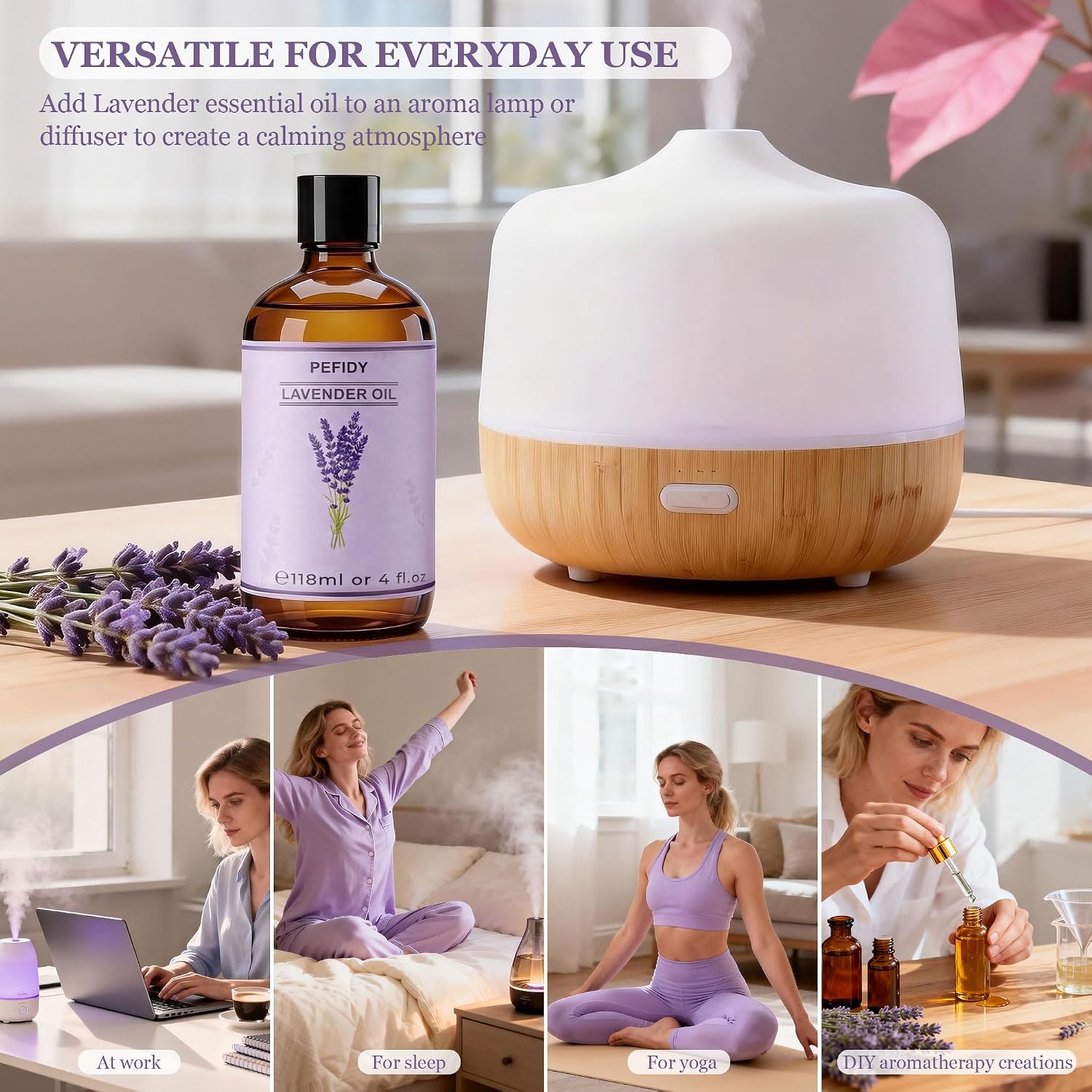 Thumbnail 6 de Olio Essenziale di Lavanda 118ML di PEFIDY: profumo elegante e versatile per casa e benessere