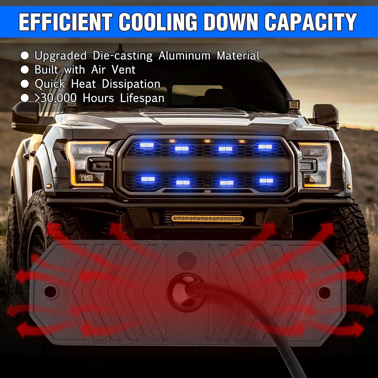 Thumbnail 4 de Afurkuot LED strobe light bars, 20 modes