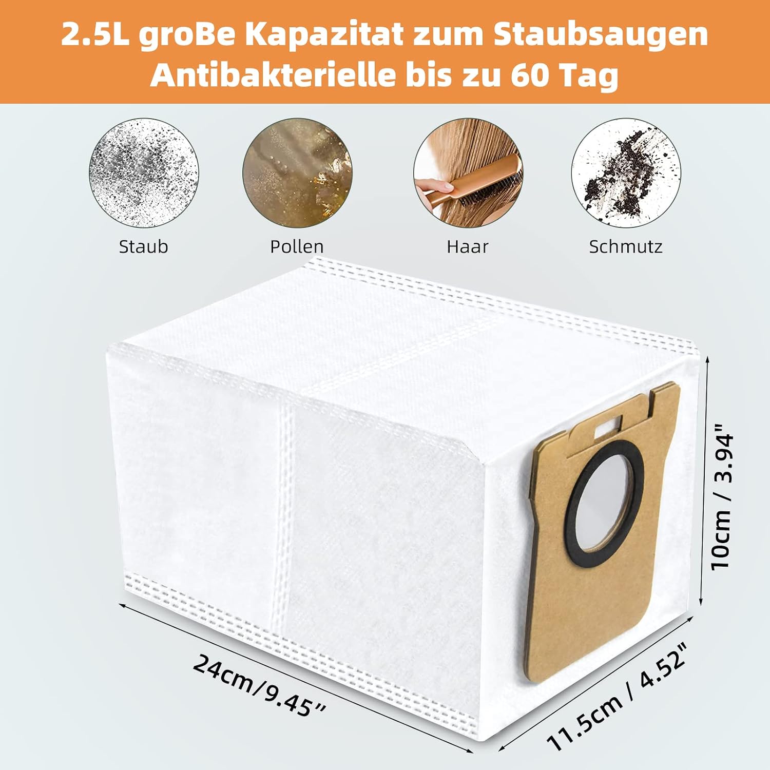 Detalle 2 de 12er Set Staubbeutel 2,5L für Dreame L10s Ultra