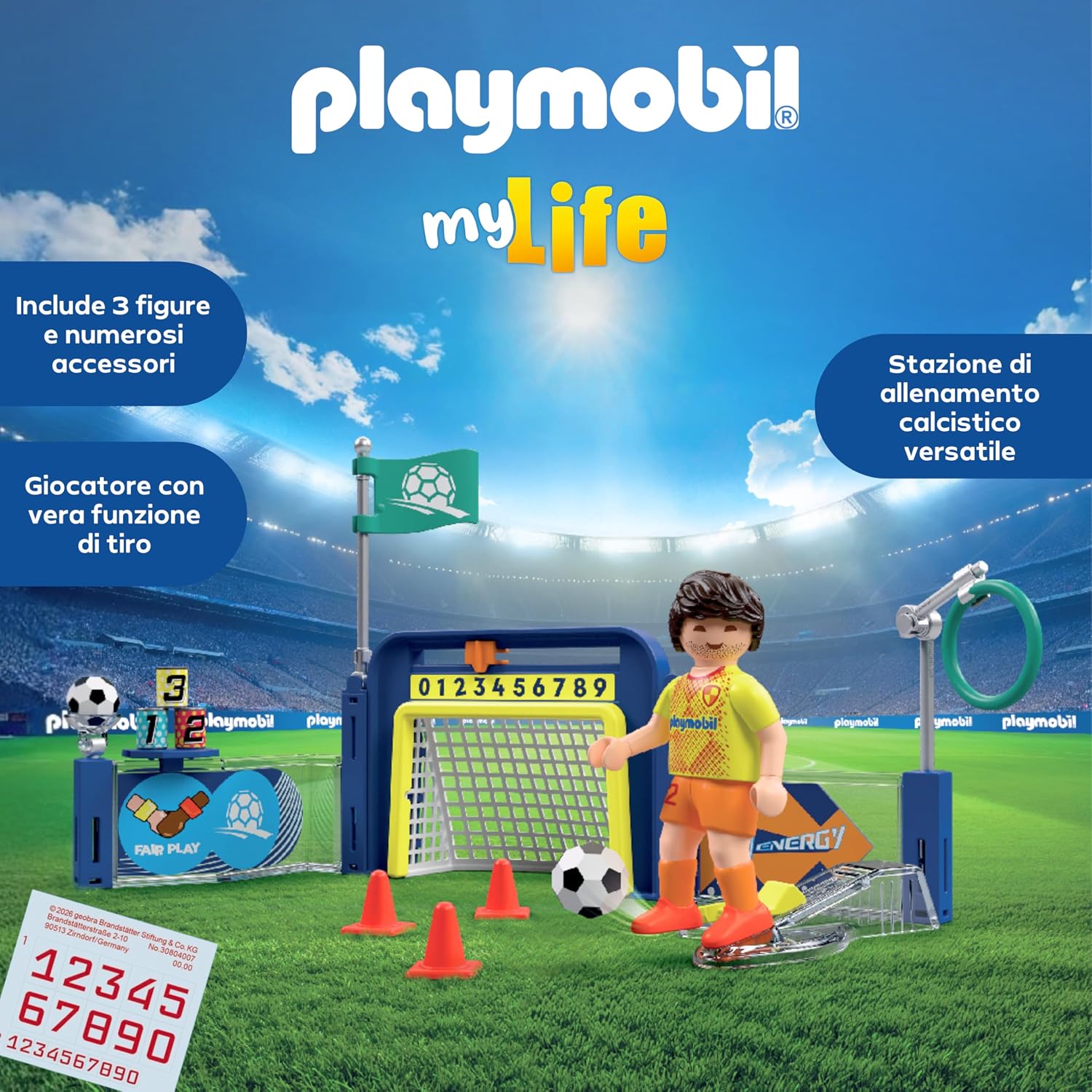 Detalle de PLAYMOBIL My Life Stazione di allenamento per calcio 72057