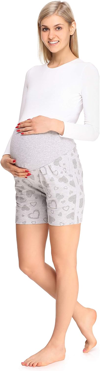 Detalle de Be Mammy Leggings Premaman Corti BE20-234: comfort e versatilità per la gravidanza