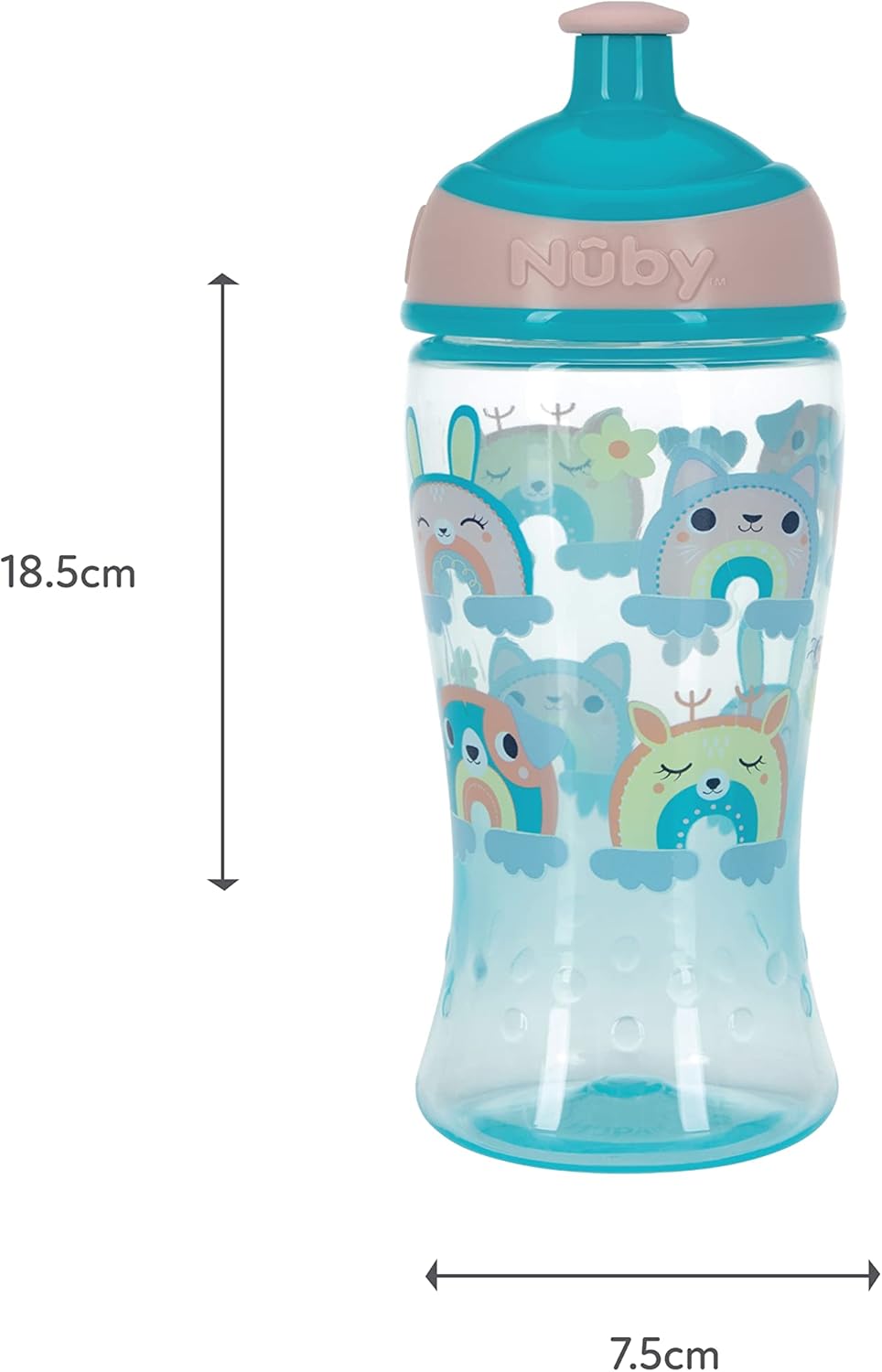 Thumbnail 4 de Nuby Super Slurp Water Bottle - No Spill Active Toddler Sippy Cup (Pack of 2, 360ml)