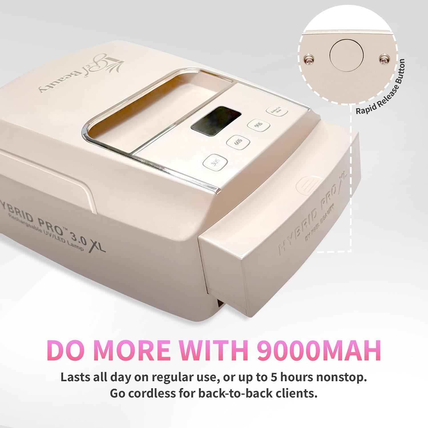 Thumbnail 4 de iGel Beauty Hybrid PRO 3.0 XL UV/LED Nail Lamp: Cordless 48W with Builder Gel Mode
