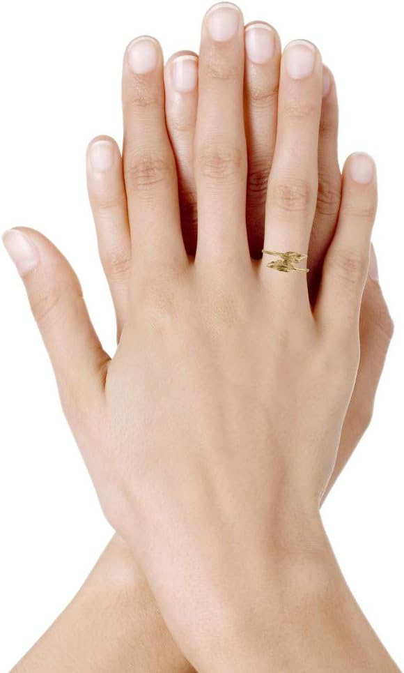 Thumbnail 2 de Les Poulettes Bijoux - Bague Plaqué Or Double Plume