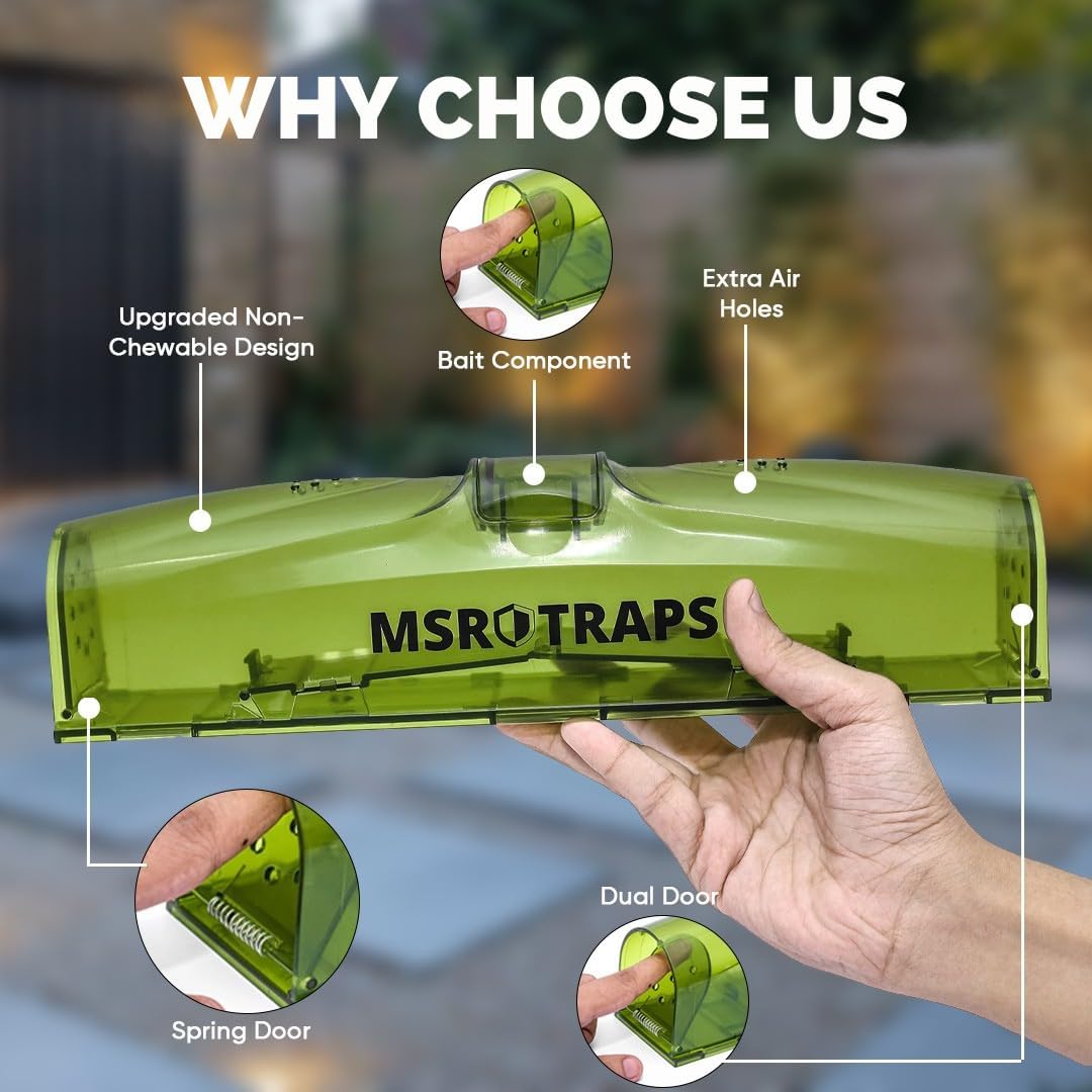 Thumbnail 2 de MSR Humane-Mouse Traps 2 Pack (Extra-Long) – Live Catch & Release, Tail-Safe Dual Doors