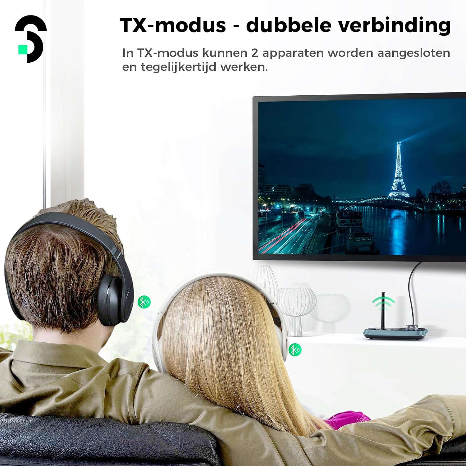 Detalle de SOOMFON Bluetooth Transmitter 3-in-1 for TV