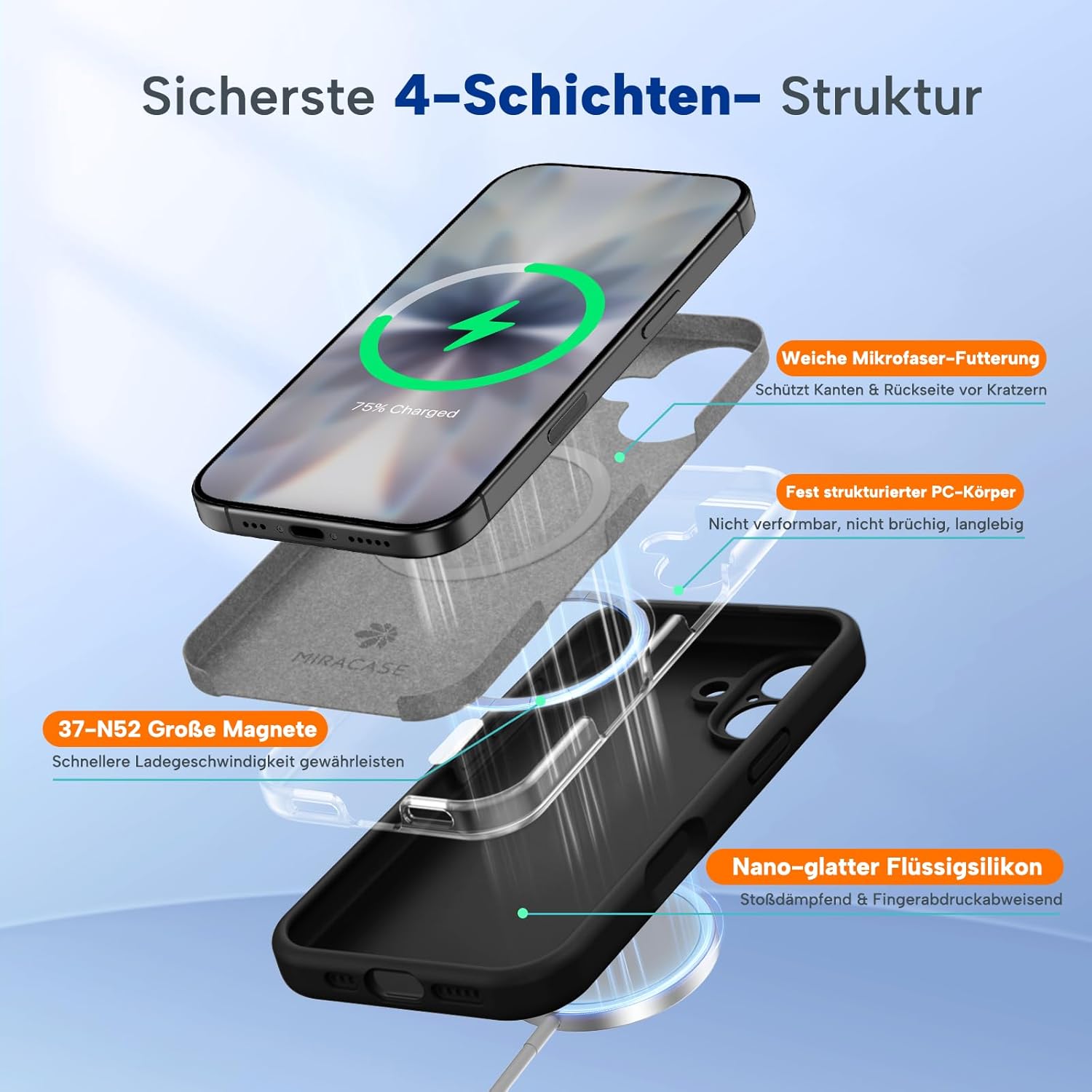 Thumbnail 3 de Miracase Magnetic iPhone 17 Hülle