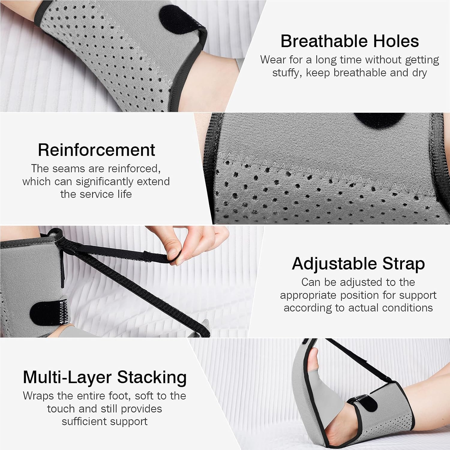 Detalle de exhood Plantar Fasciitis Night Splint, 2-Pack