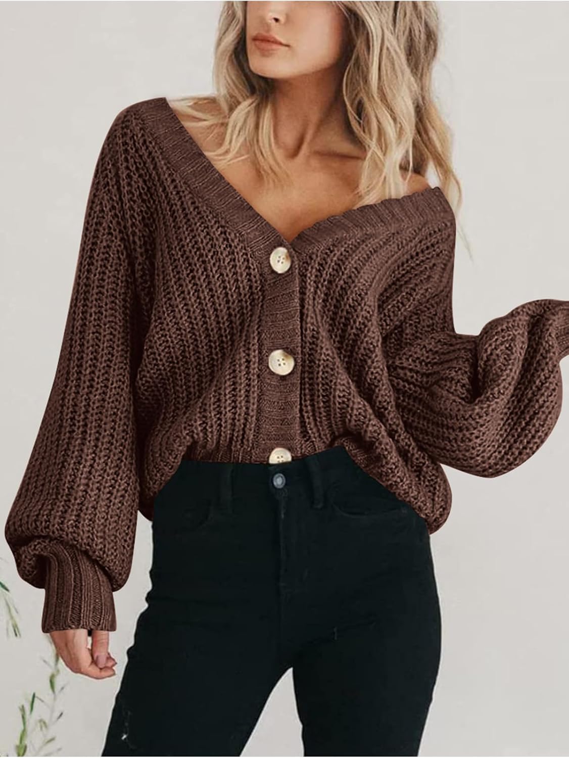 Thumbnail 5 de PRETTYGARDEN Women's Chunky Knit Open Front Cardigan