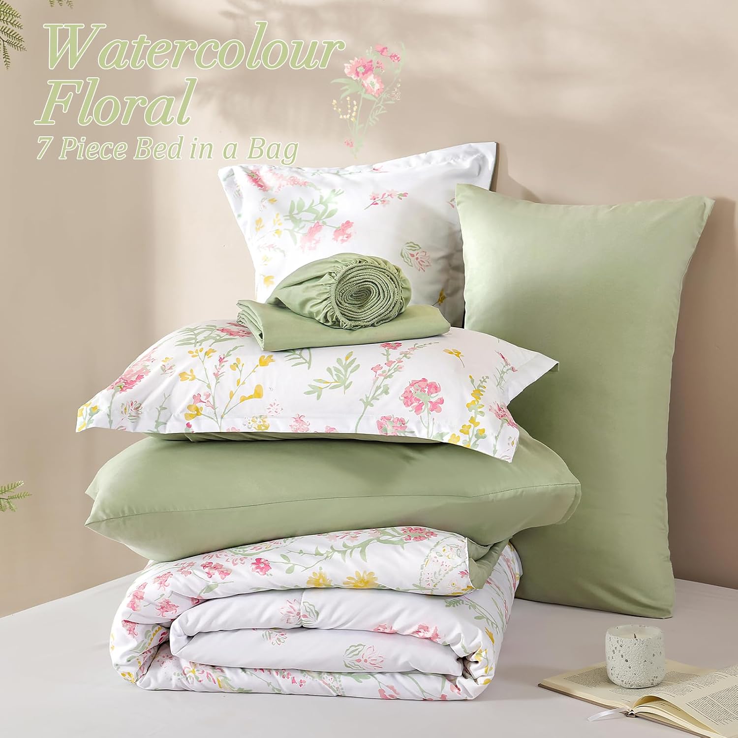 Thumbnail 6 de Yiran King Floral Duvet Set 7-Piece