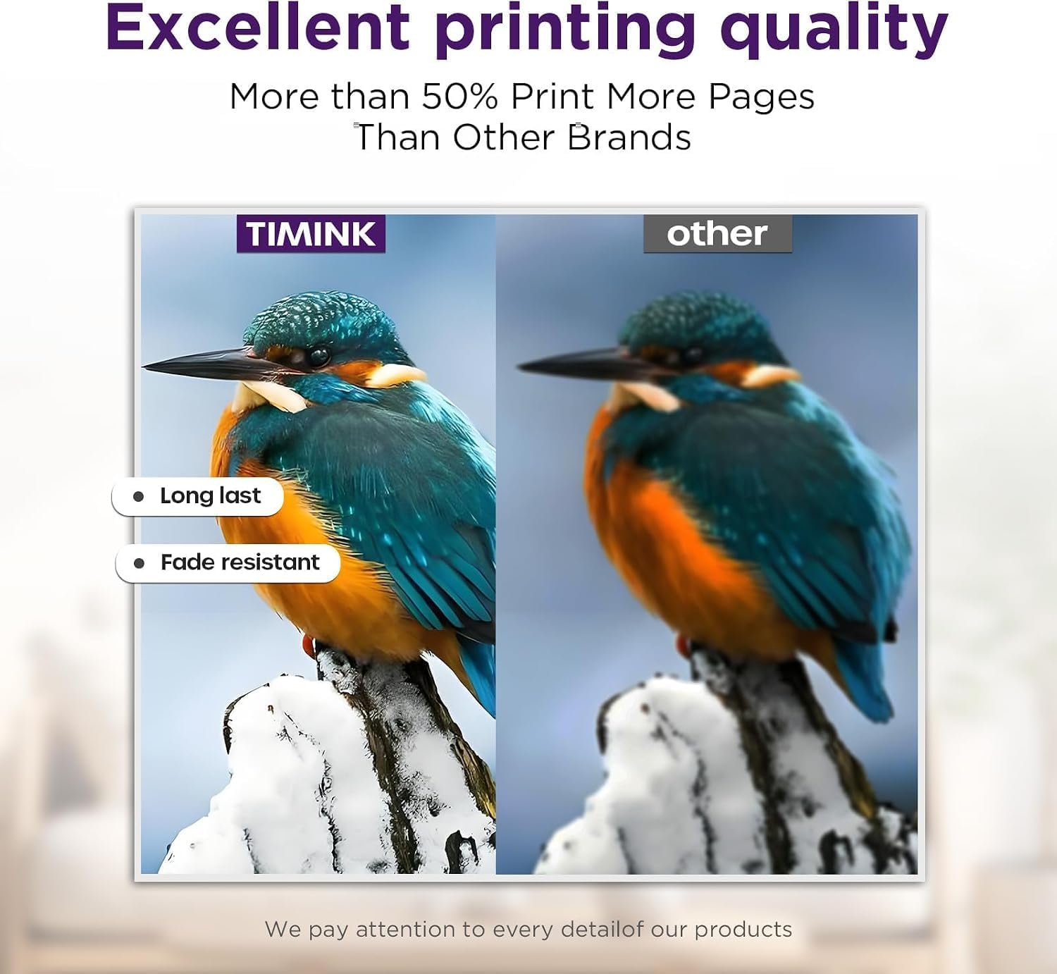 Detalle de Timink 910XL Remanufactured Ink Cartridges, 4-Pack for HP OfficeJet