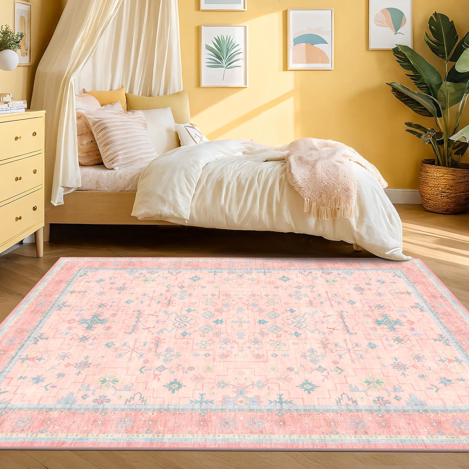 Thumbnail 6 de Hazo Haus 5x7 Rug for Girls' Bedroom pink 🌸