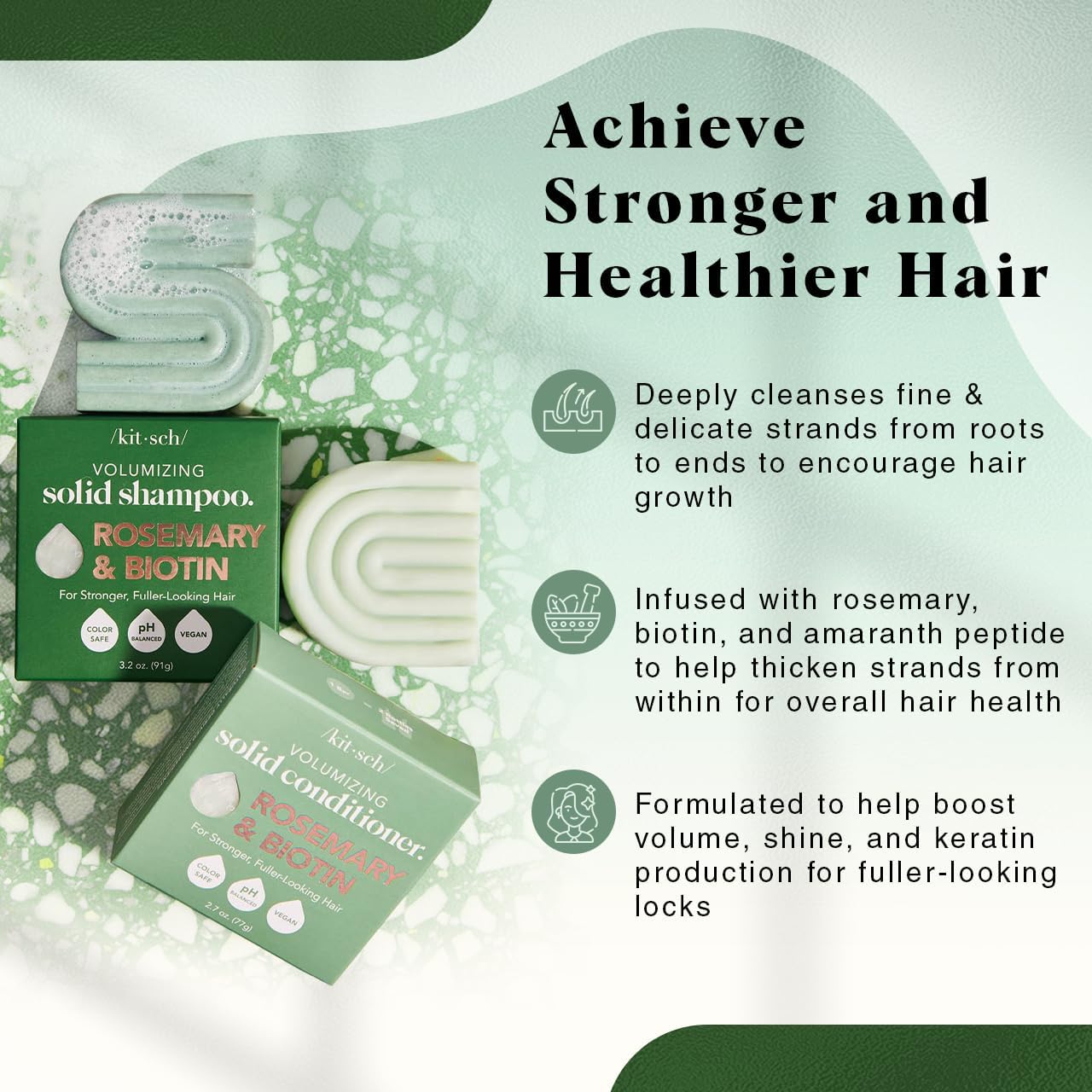 Detalle 1 de Kitsch Rosemary & Biotin 2-pack Shampoo