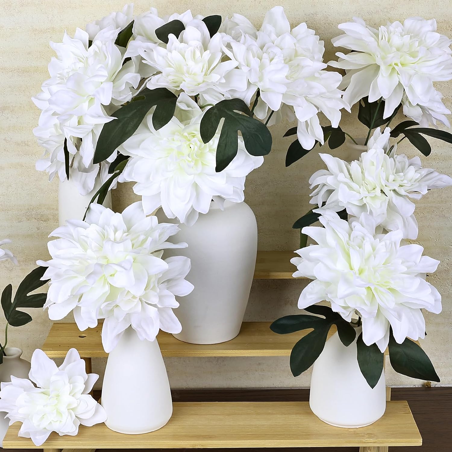 Detalle de XOETCP Artificial Dahlia Flowers, Silk