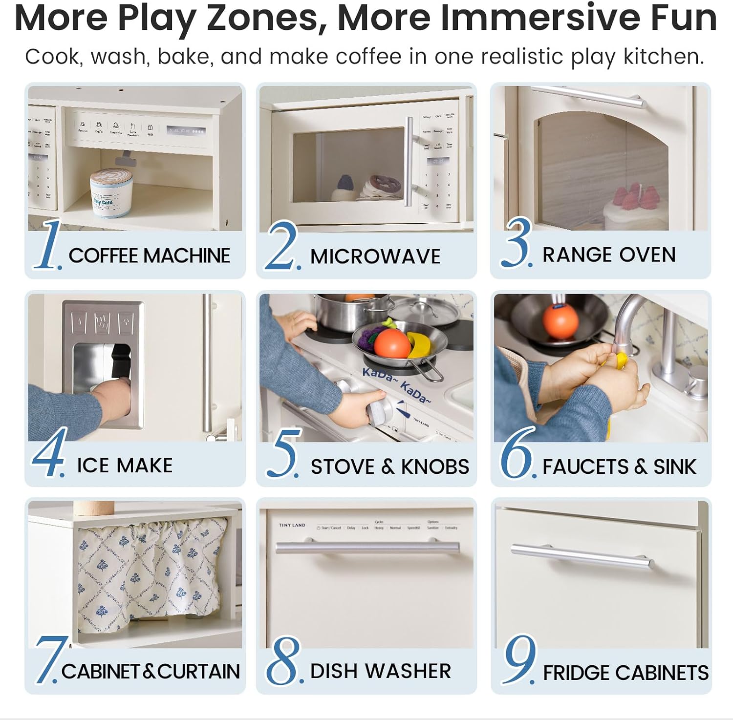 Detalle de Tiny Land Upgraded Play Kitchen for Kids