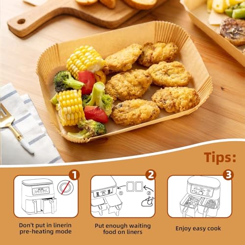 Thumbnail 6 de HONYAO Papier cuisson rectangulaire pour Ninja Air Fryer – 100 pièces 20,5 x 14 cm