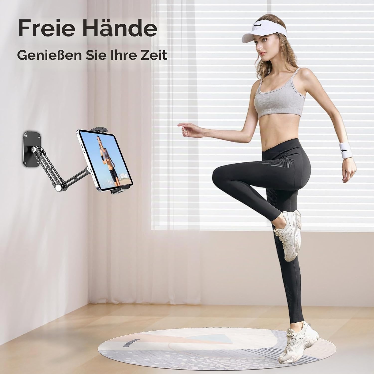 Thumbnail 5 de Lucrave Tablet Wandhalterung aus Aluminium – 360° drehbar, ausziehbar und faltbar (4,7–13\")
