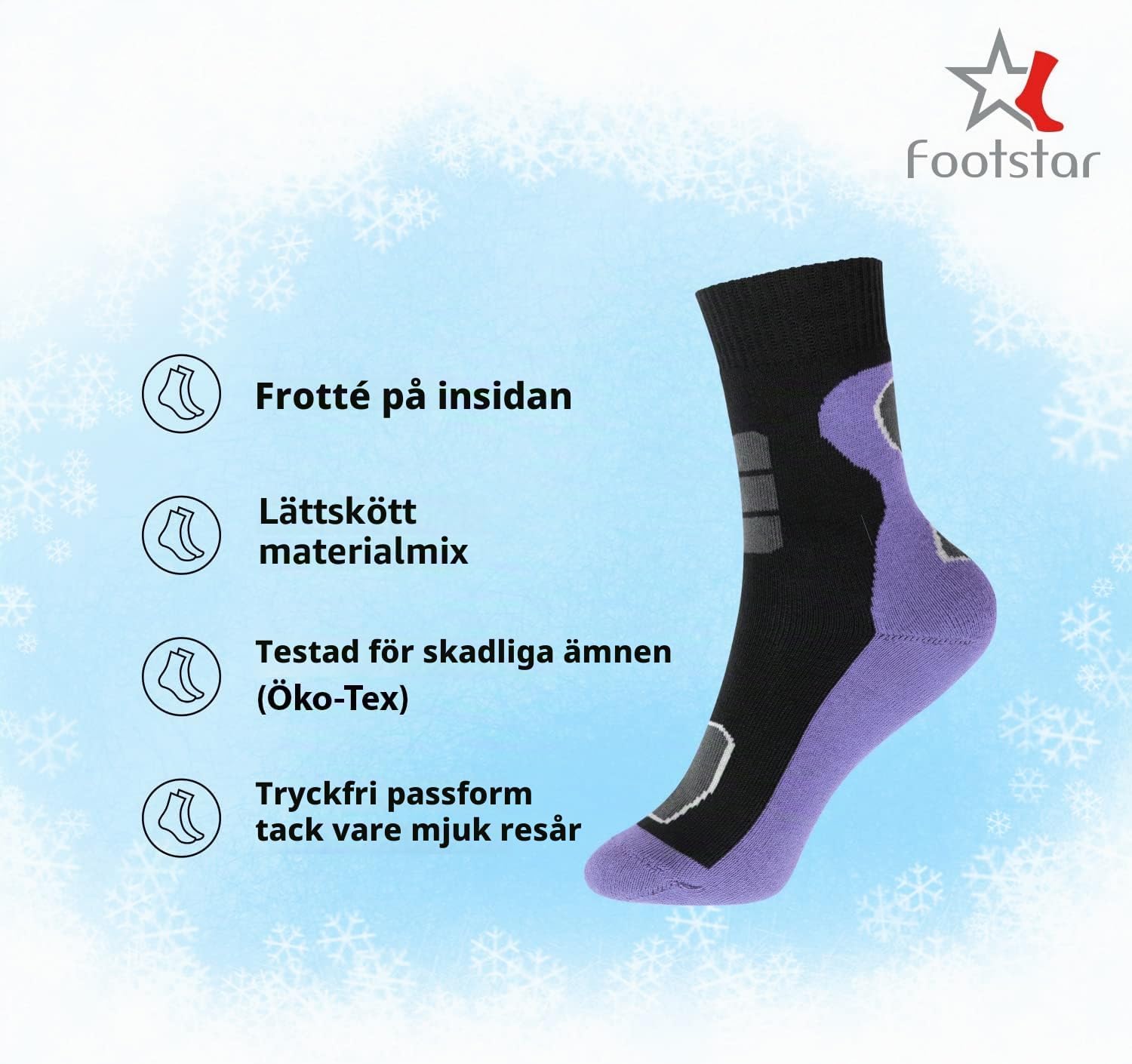 Thumbnail 1 de Footstar frottéstrumpor för barn, 6-pack med termisk effekt