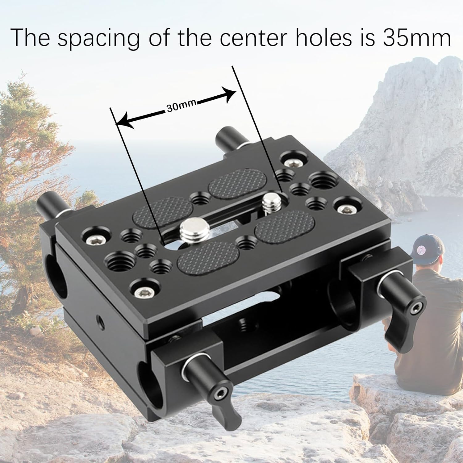Thumbnail 5 de NICEYRIG Tripod Base Plate with 15mm rod clamp 📷