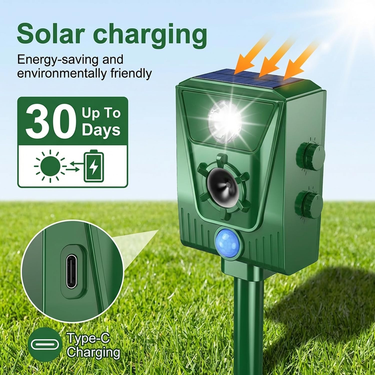 Thumbnail 4 de EMS Ultrasonic Fox Repellent: Solar-Powered Garden Deterrent