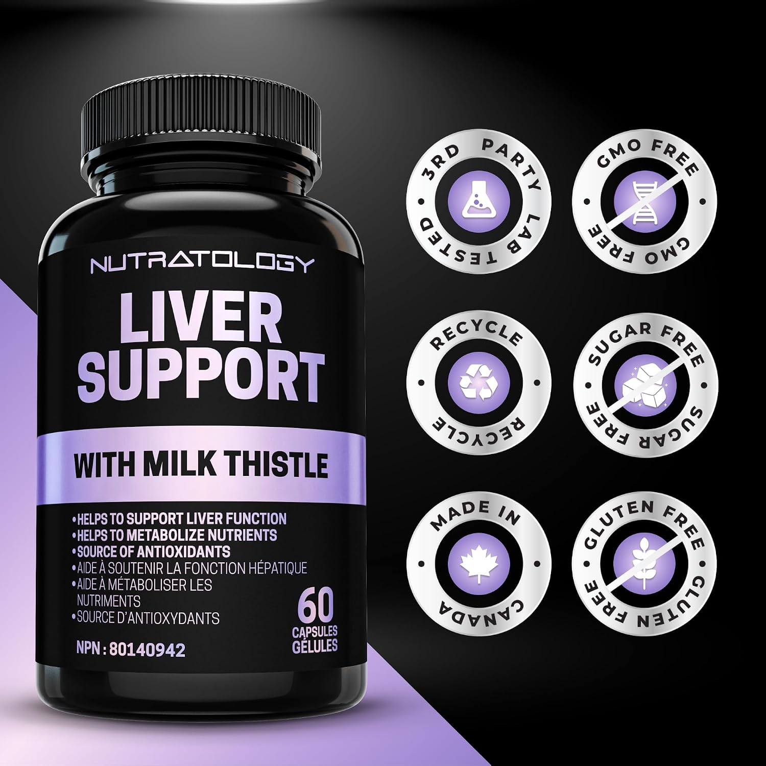 Detalle 2 de Nutratology Liver Support Supplement, 60 Capsules