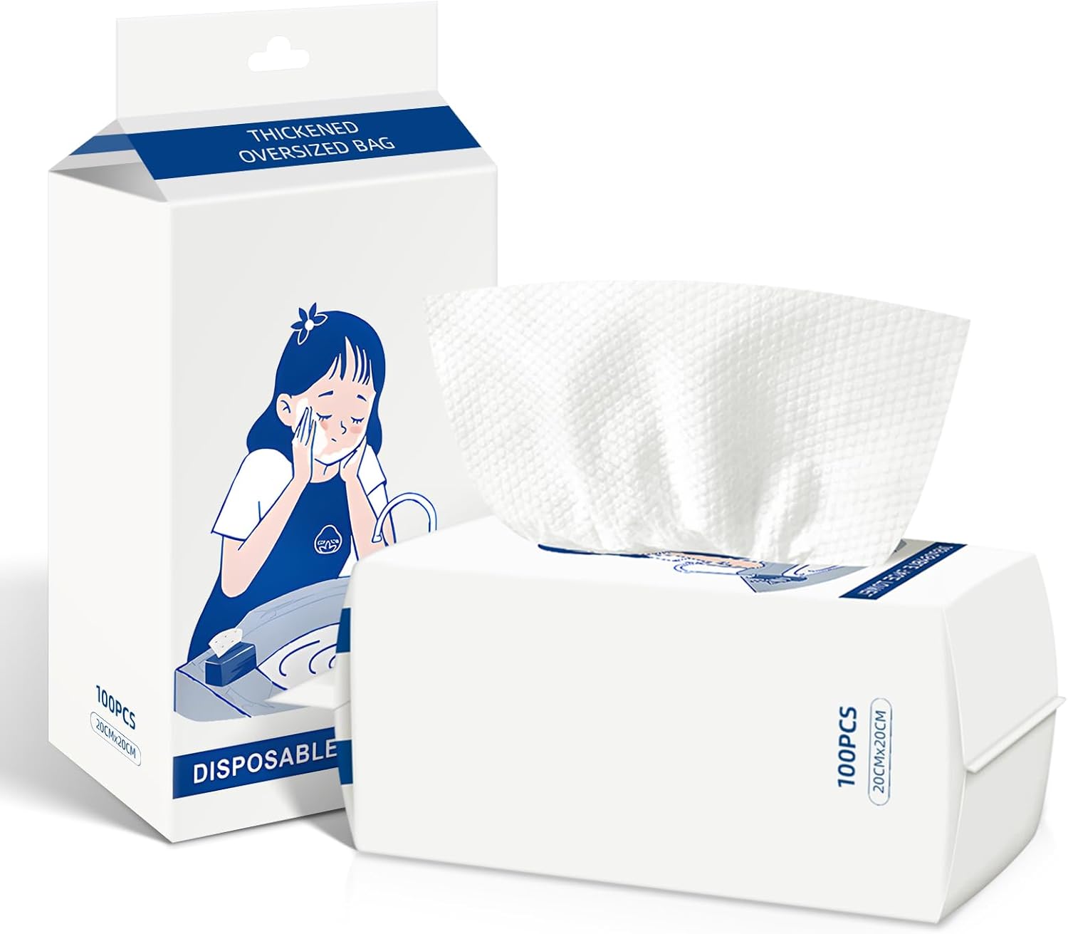 Detalle de Carehabi Toallitas Desechables Faciales 200