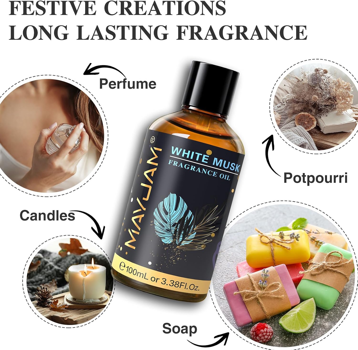 Thumbnail 5 de MAYJAM White Musk Fragrance Oil 100ML