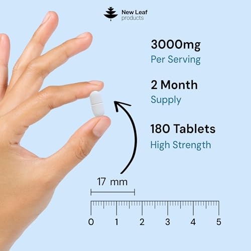 Thumbnail 2 de New Leaf Products Creatine Monohydrate Tablets 180: 3000mg per serving, vegan & gluten-free