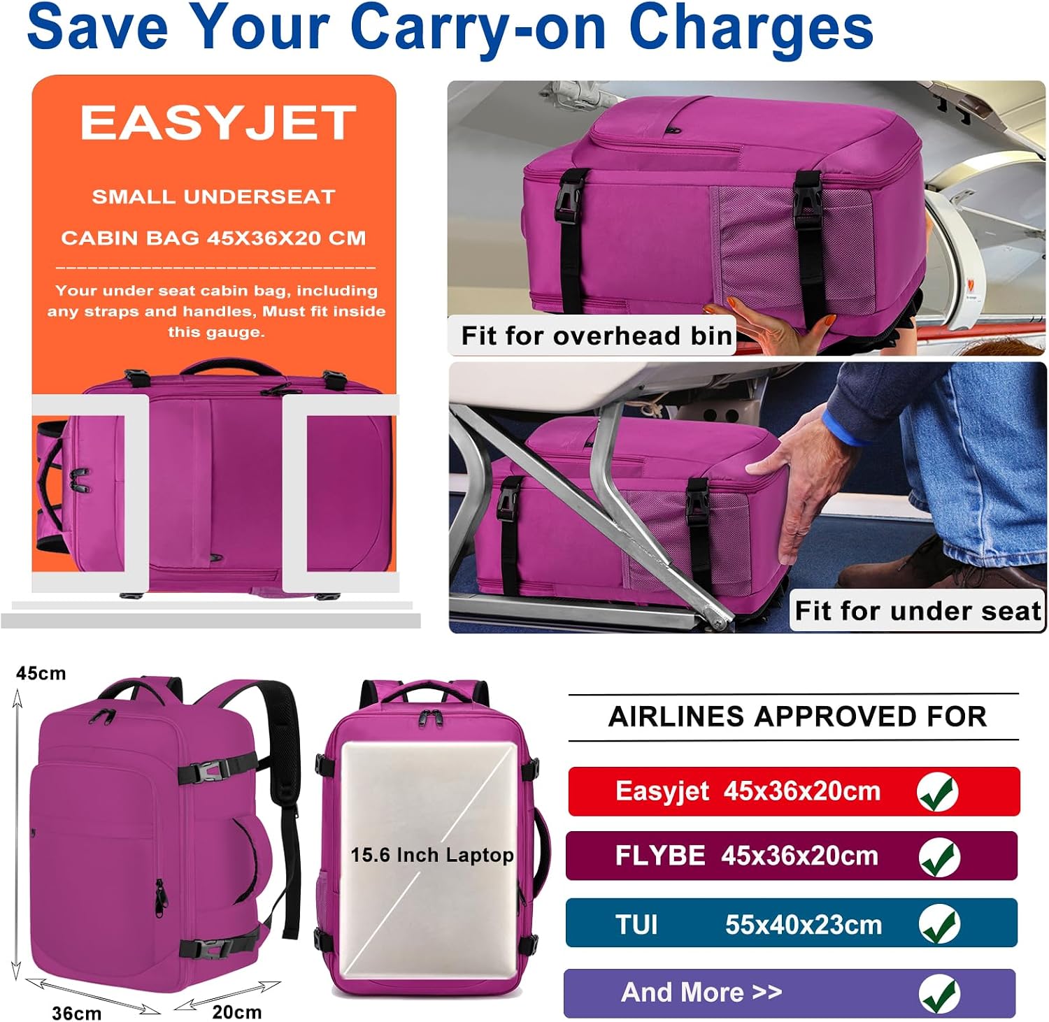 Detalle 2 de ENZOSUM Cabin Bag 30L 45x36x20