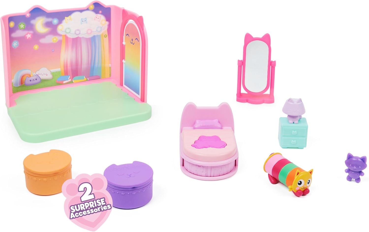 Detalle de Dreamworks Gabby’s Dollhouse sweet dreams bedroom toy