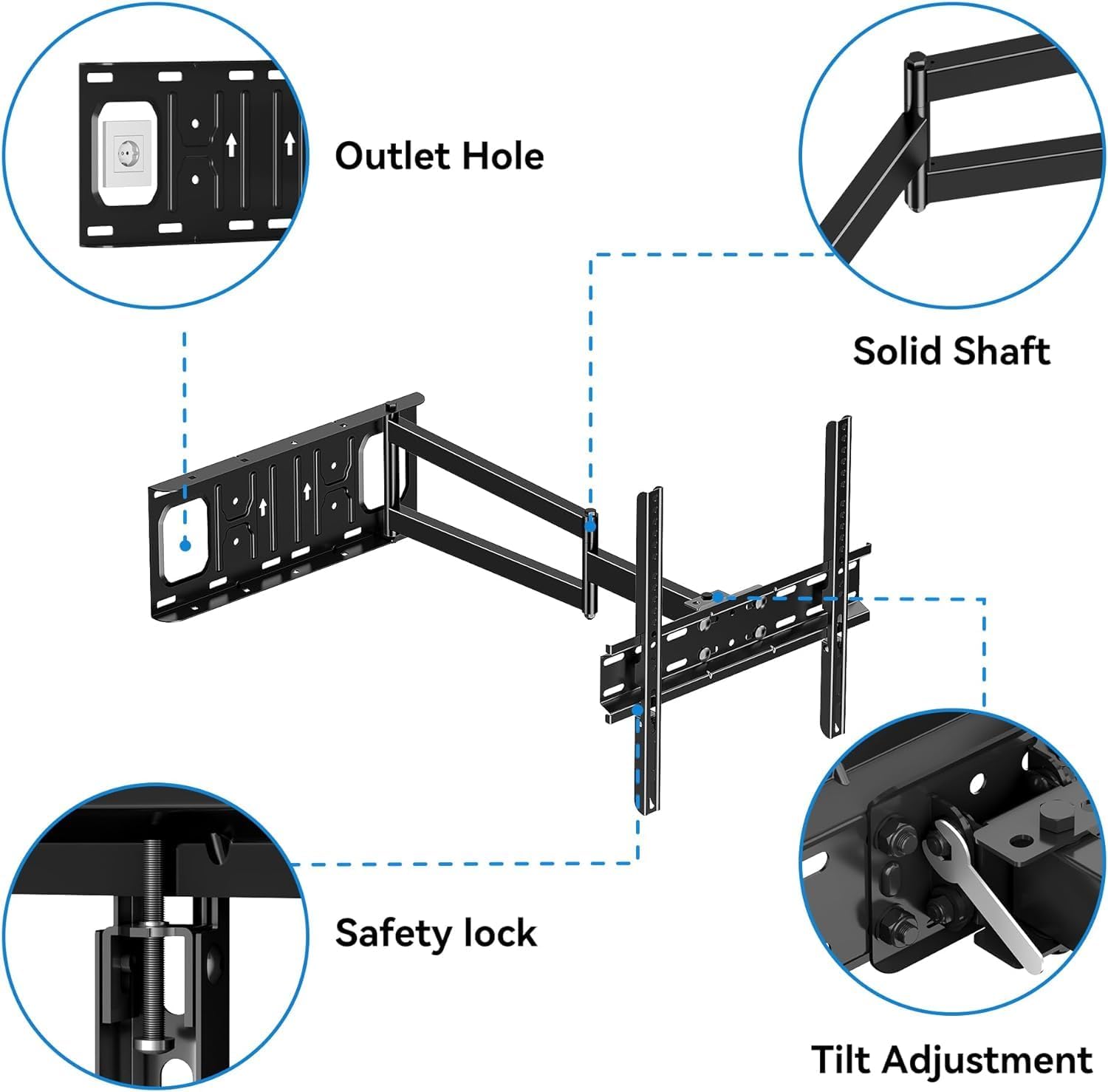 Detalle 2 de FORGING MOUNT Long Reach TV Wall Bracket 650mm