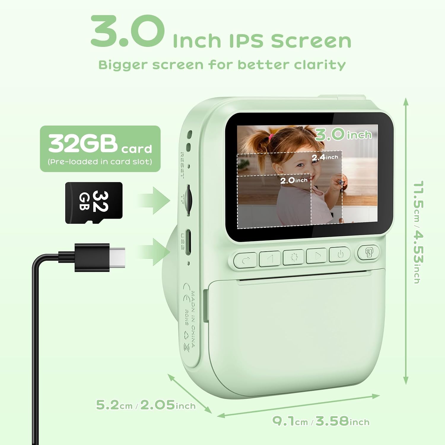 Detalle de GREENKINDER Kids Camera 1080P with 32GB card