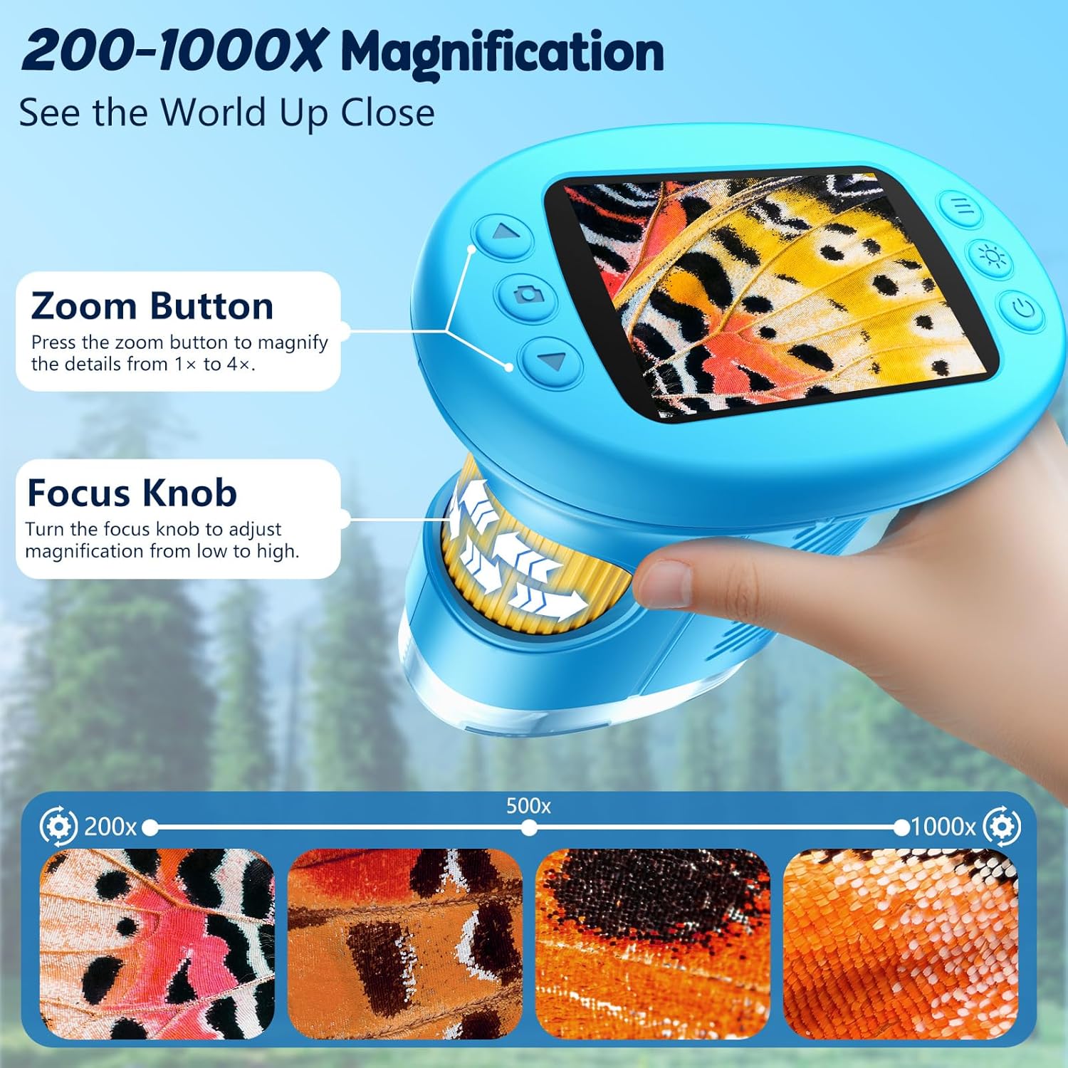 Thumbnail 4 de Odatay 1000X Handheld Microscope 2.4"