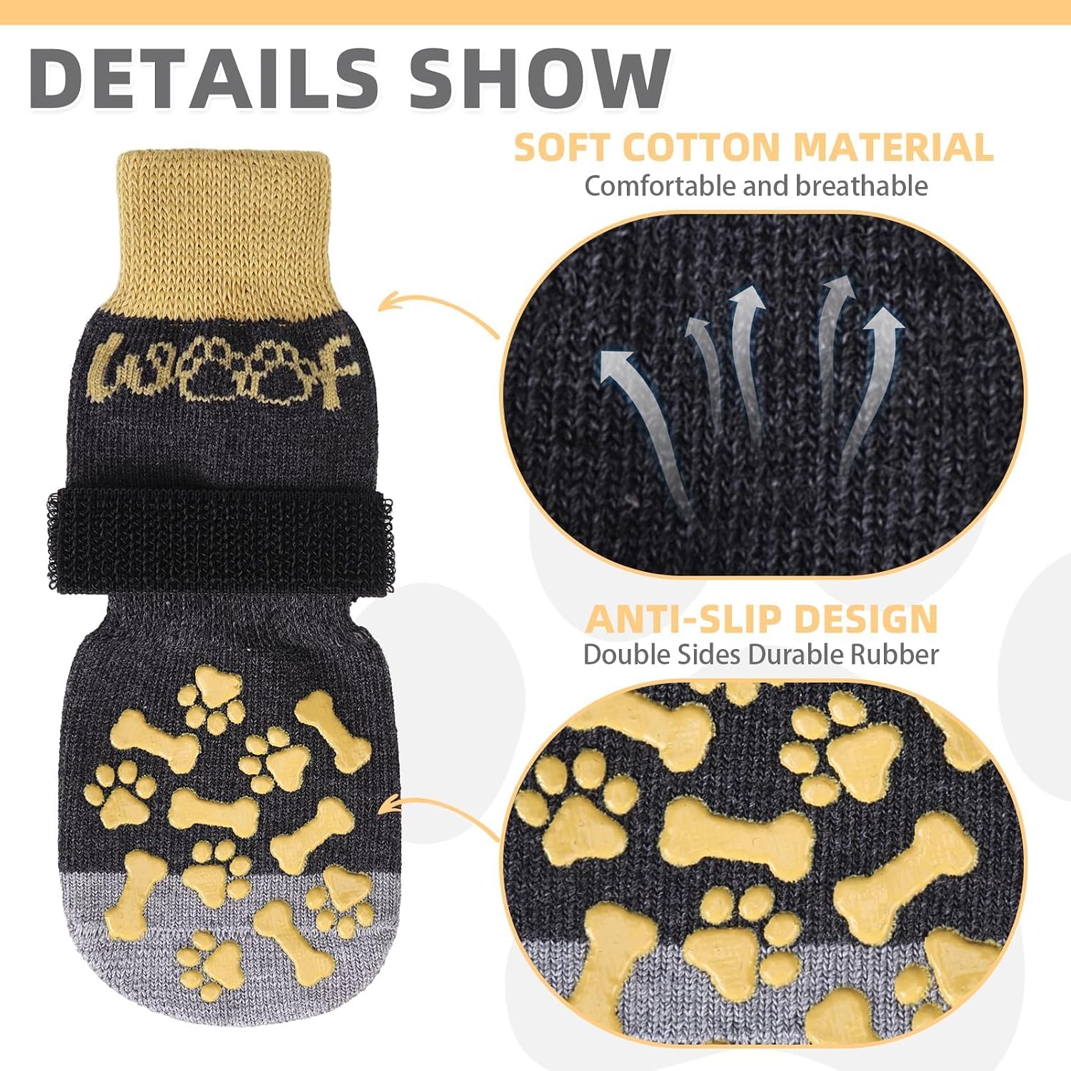 Detalle de KOOLTAIL Dog Socks, Medium