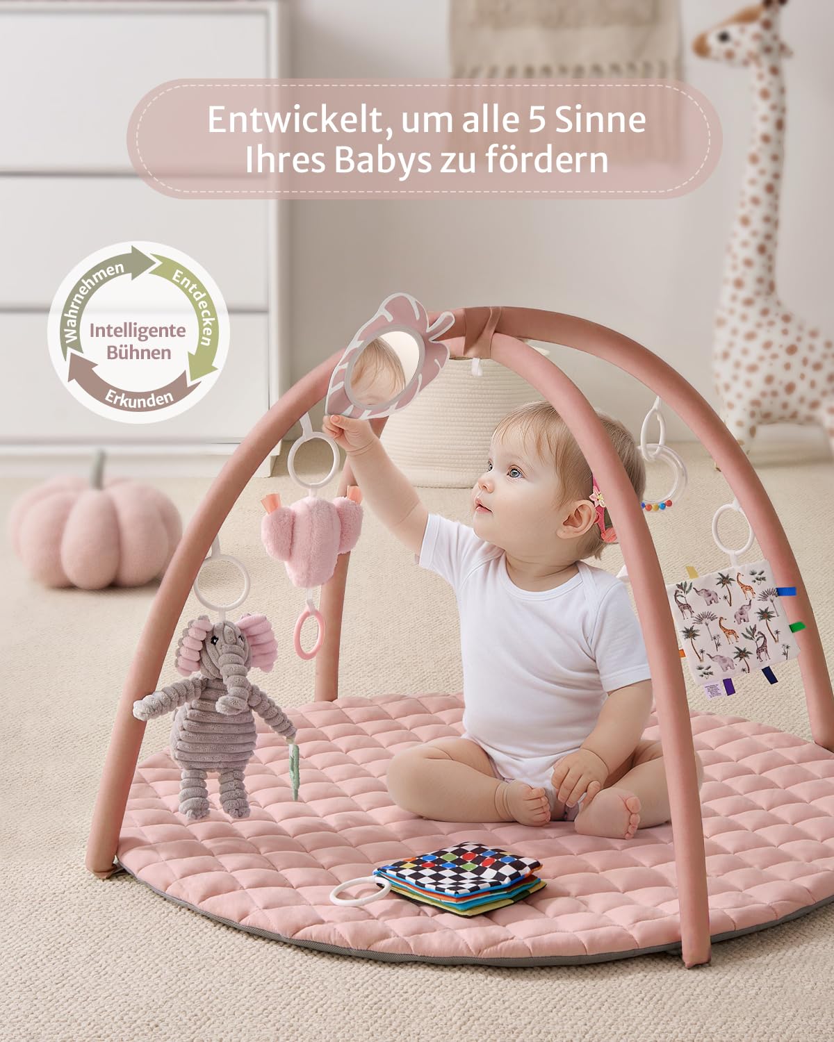 Detalle 2 de Blissful Diary Spielbogen Baby 6 Spielzeuge