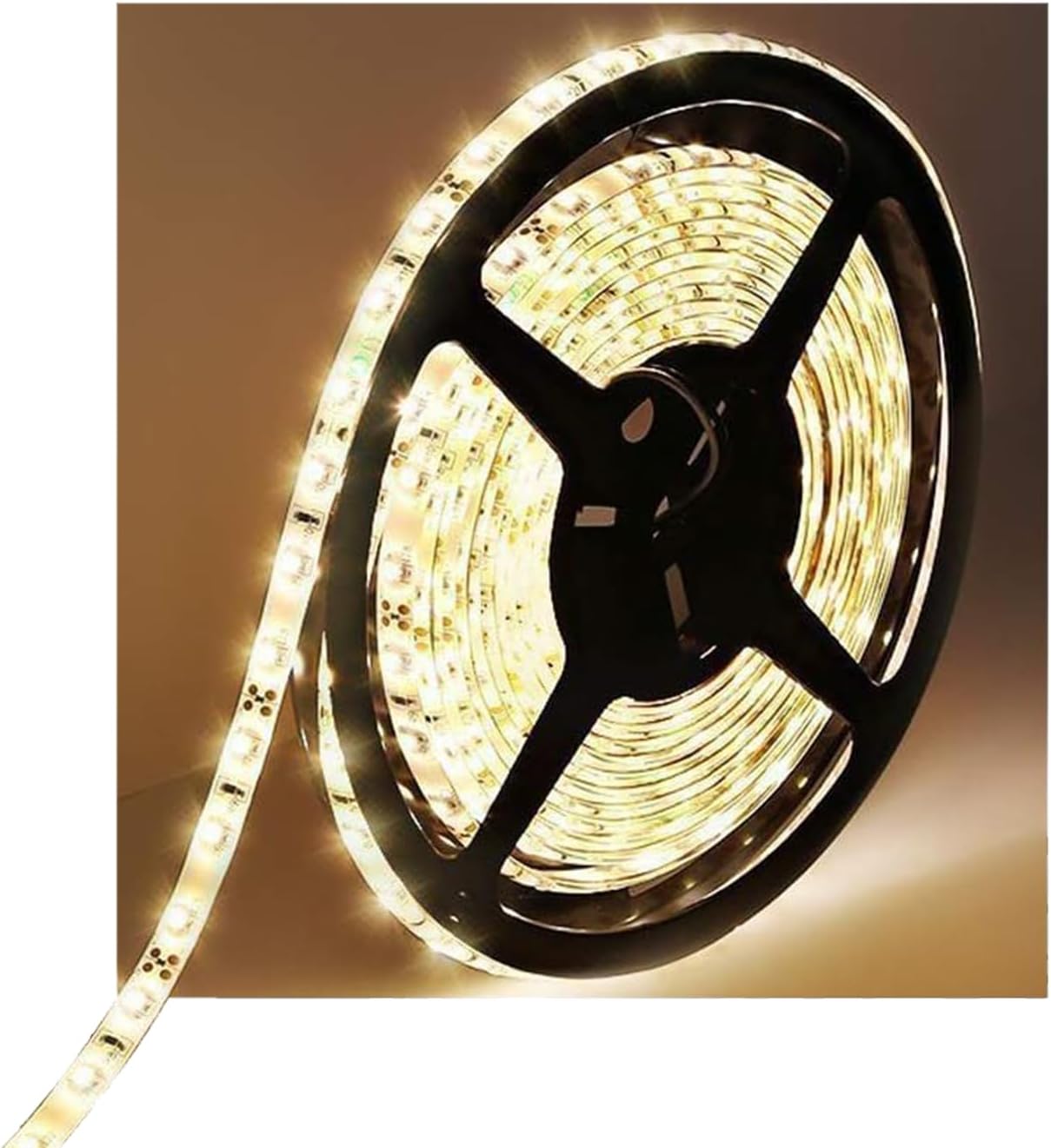 Detalle de Tasodin 5 LED Strip Light, 16.4 ft, 300 Warm White LEDs, IP65
