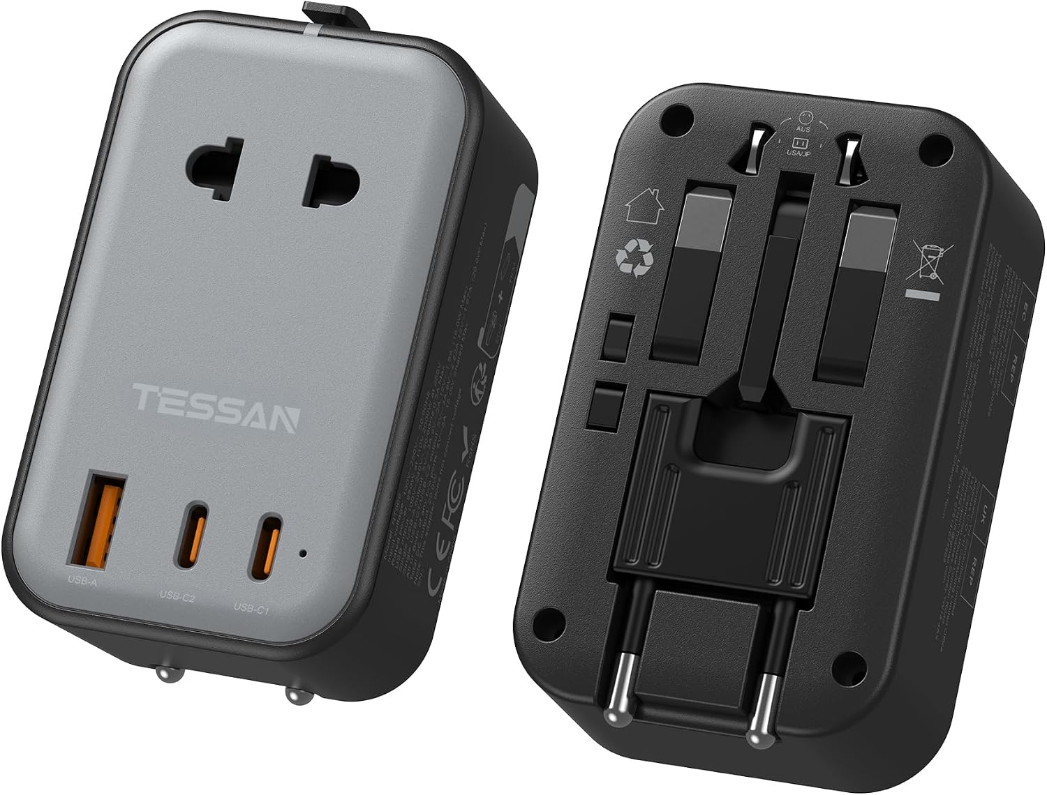 Detalle de TESSAN Adaptateur universel 20W PD voyage