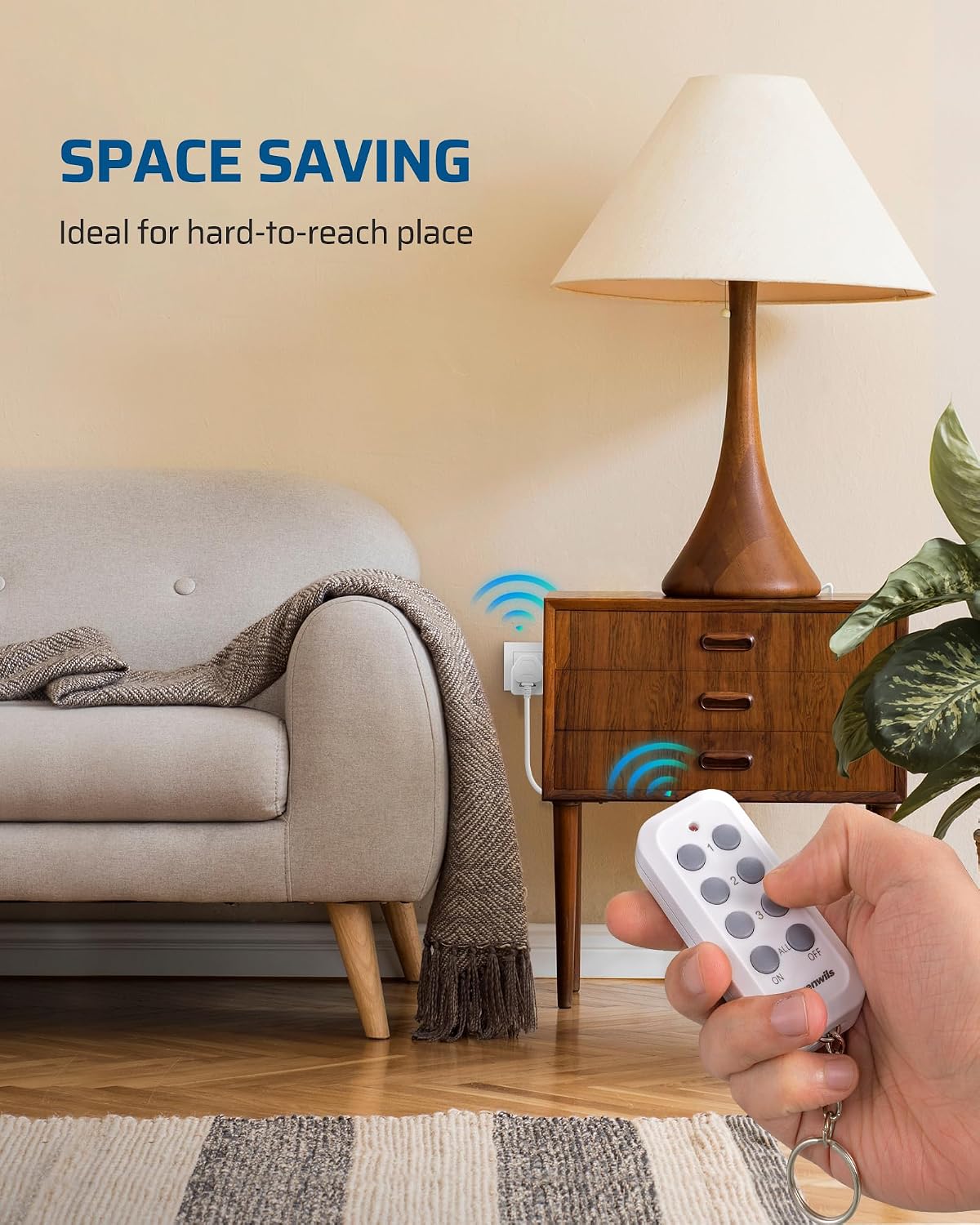 Thumbnail 4 de DEWENWILS Remote Control Plug Socket: Programmable, expandable wireless light switch with 3 sockets and 30m range