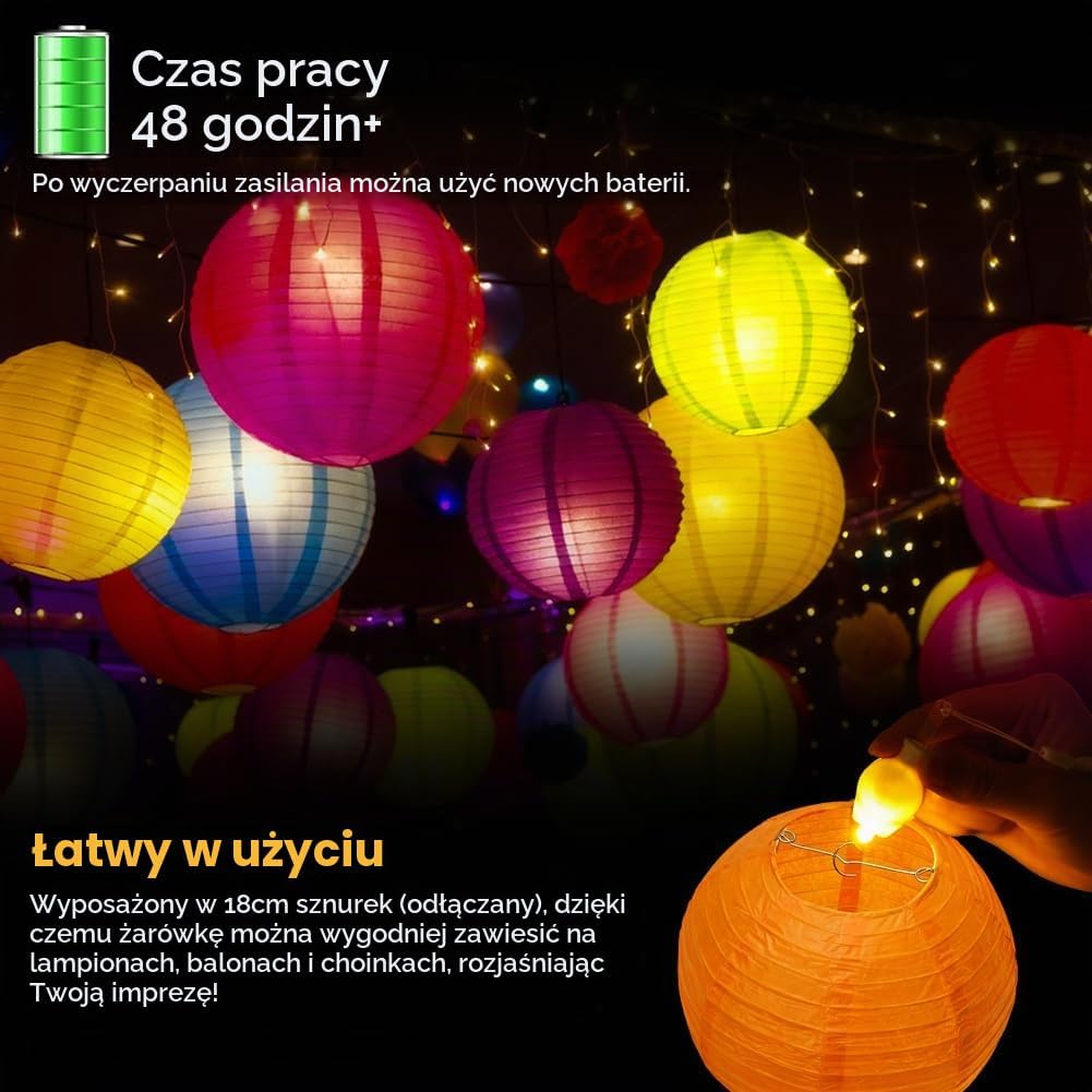 Detalle de AUAUY mini lampki LED, 15 szt., ciepła biel, na baterie do dekoracji