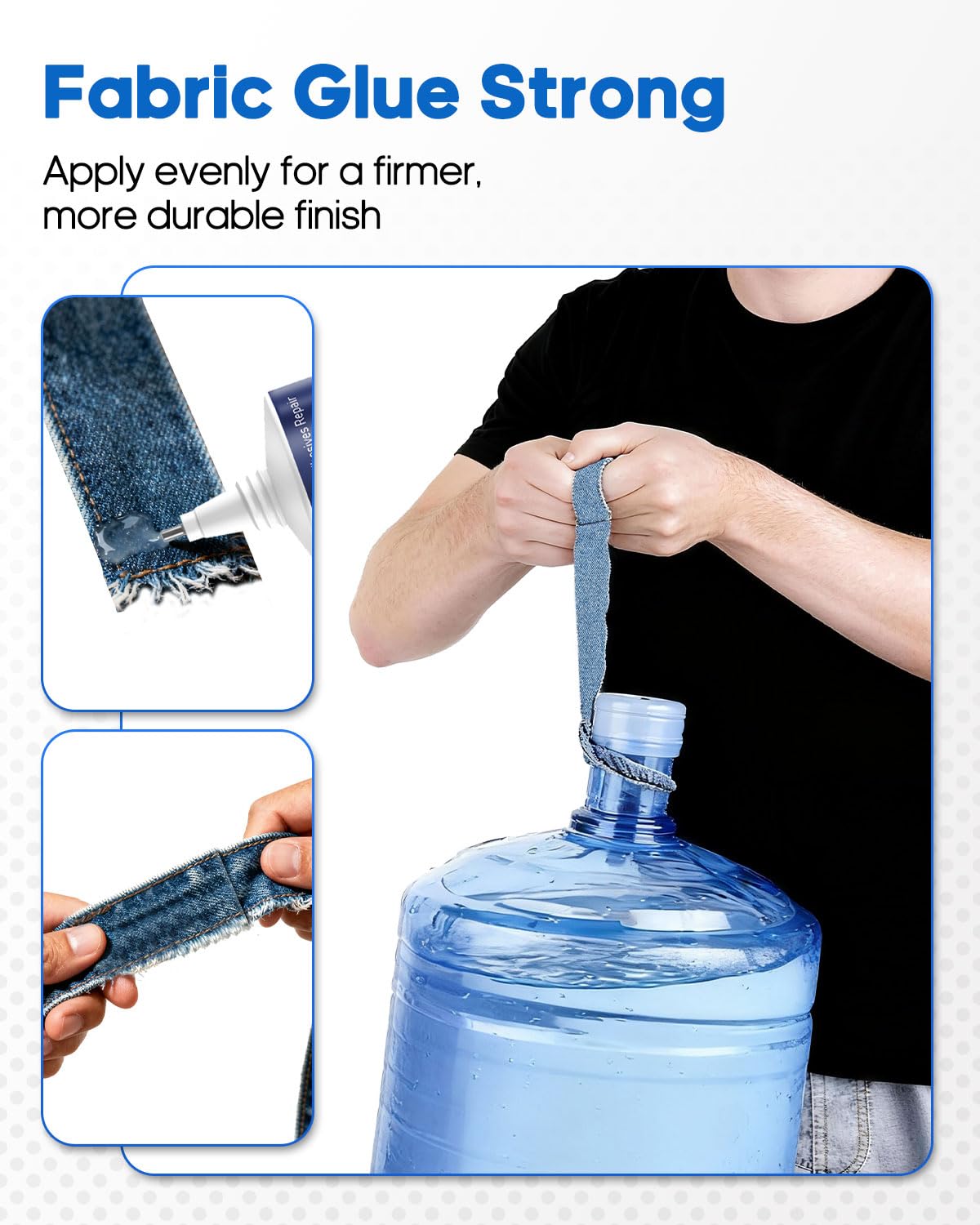 Thumbnail 6 de Flow fire 120ml Strong Fabric Glue: Clear, Waterproof Textile Adhesive for Clothes, Badges and Patches