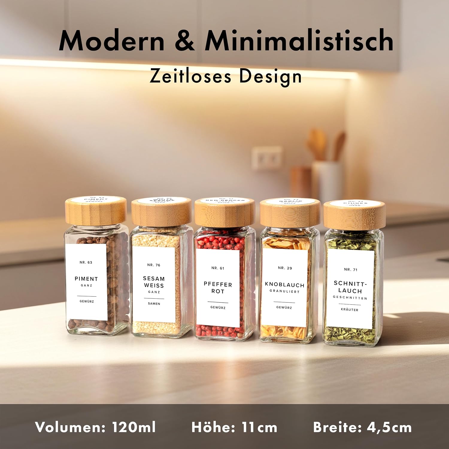 Thumbnail 1 de EDELHAUS Gewürzgläser Set 24 x 120 ml