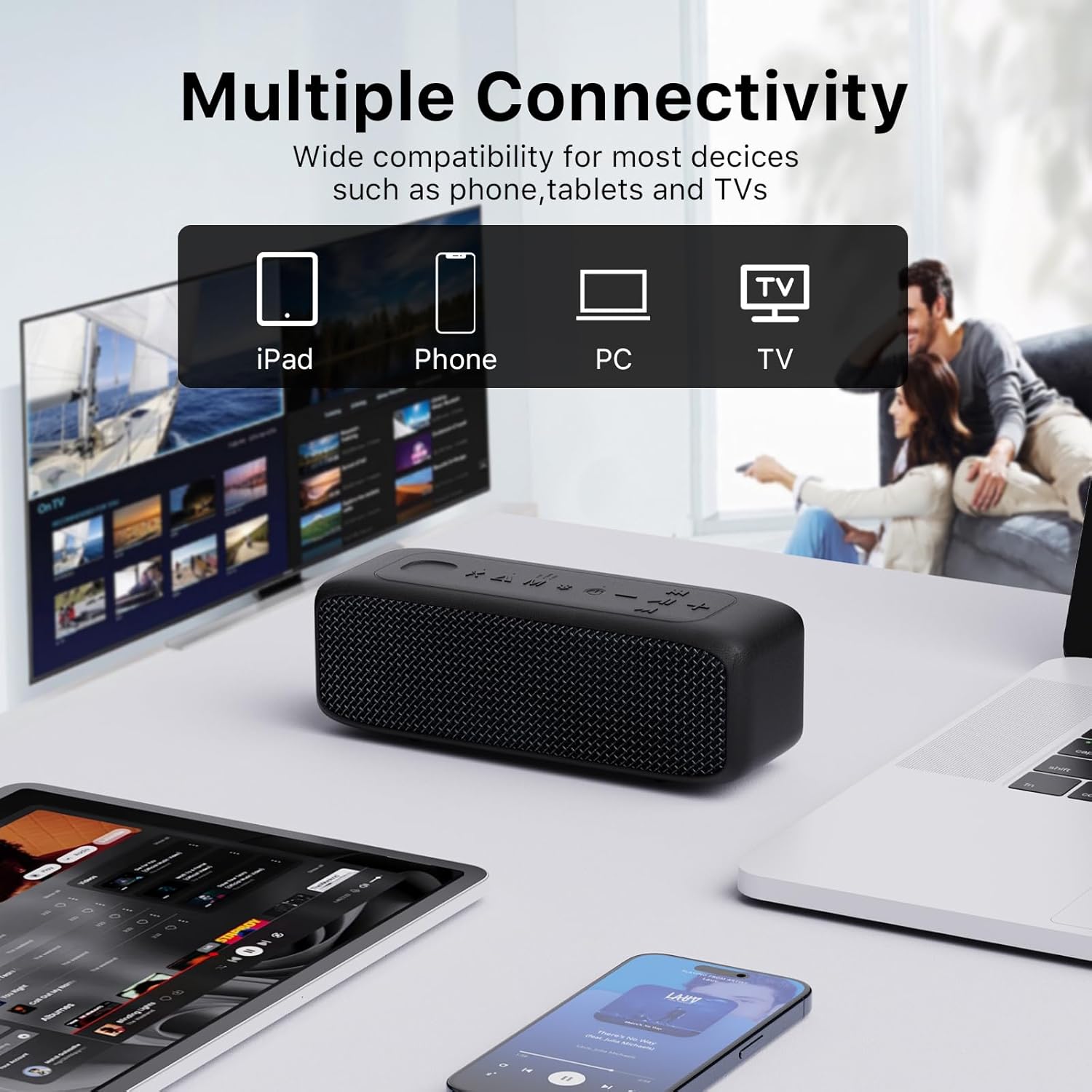 Thumbnail 4 de JUOVI ZS300 : enceinte Bluetooth portable stéréo 20W, IP68, jusqu’à 24h (TWS, carte micro SD, AUX)