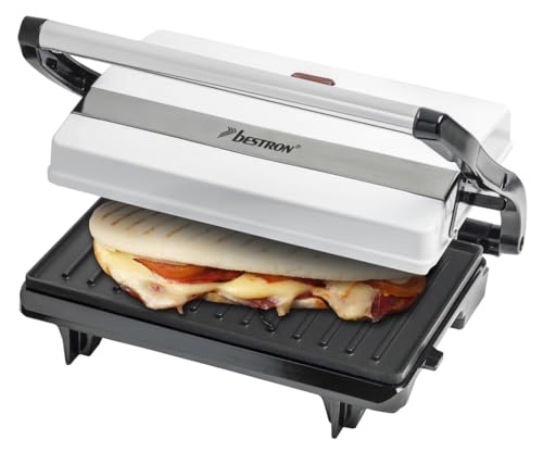 Detalle de Bestron Viva Italia 700 W parrilla sandwichera blanca