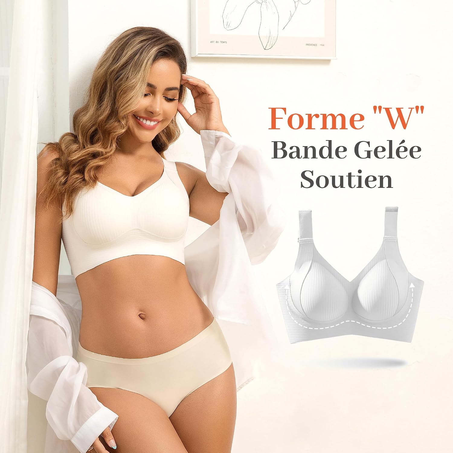 Detalle 2 de Fittingirls beha met luchtstroom, groot formaat, naadloos en verstelbaar