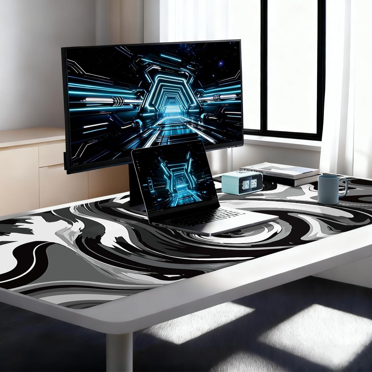 Thumbnail 6 de Rcege Large Mouse Pad for Desk – Non-Slip, Stitched Edges, Water-Resistant Desk Mat